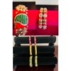 Picture of Combo : 2.4 size Raw Silk Maggam Work Bangles