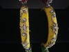 Picture of Combo : 2.4 size Raw Silk Maggam Work Bangles
