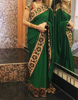 Picture of Bottle Green and Maroon Red Saree