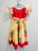 Picture of Yellow organza bottom frock with fish maggam work body 4-6y