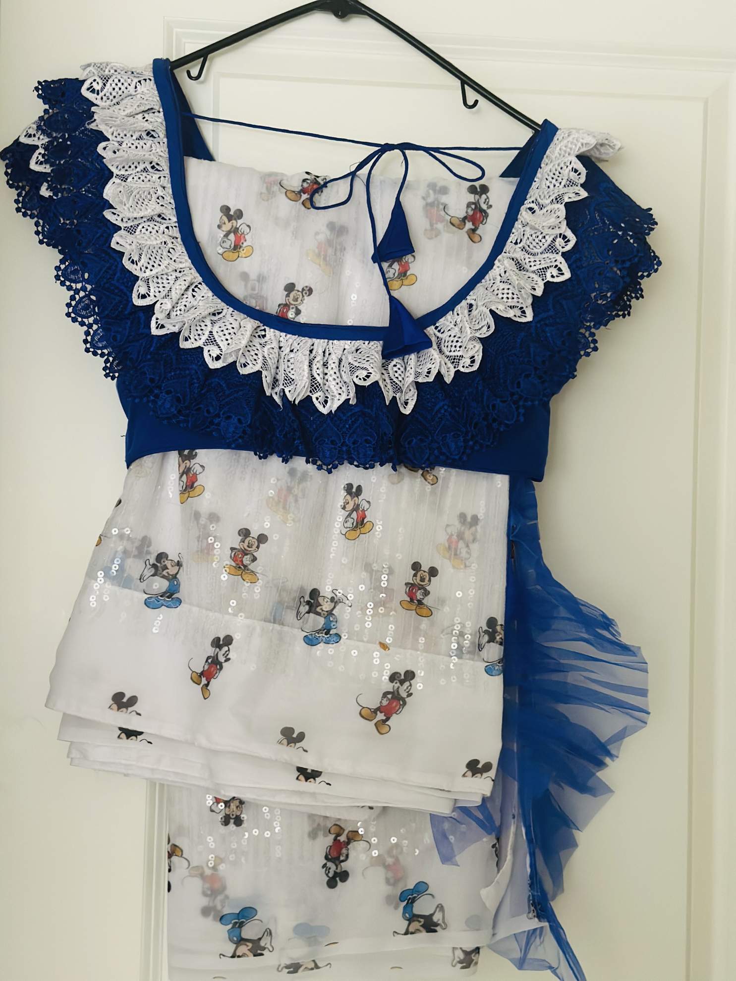 PunarviAuthentic|PreLoved|SustainableMickey mouse sequence saree with ...