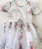 Picture of floral organza frock with 2 layers 6-8y