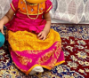 Picture of 2 Pattu Langas with maggam work blouse- 6-18m