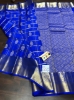 Picture of Silkmark certified Royal blue pattu saree with elegant maggam and bead work