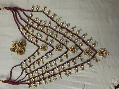 Picture of Kundan panchlada with jhumkas