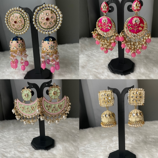 Picture of Meenakari earrings set of 4