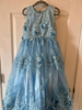 Picture of Blue Flower net Dress 2-4y
