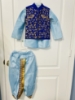 Picture of Yahvi Designer Royal Blue Kurtha set 2-4y