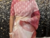 Picture of White organza saree with ikkath blouse