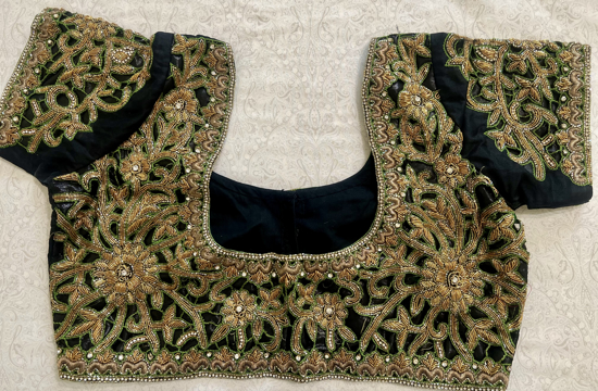 Picture of Black blouse with cut work