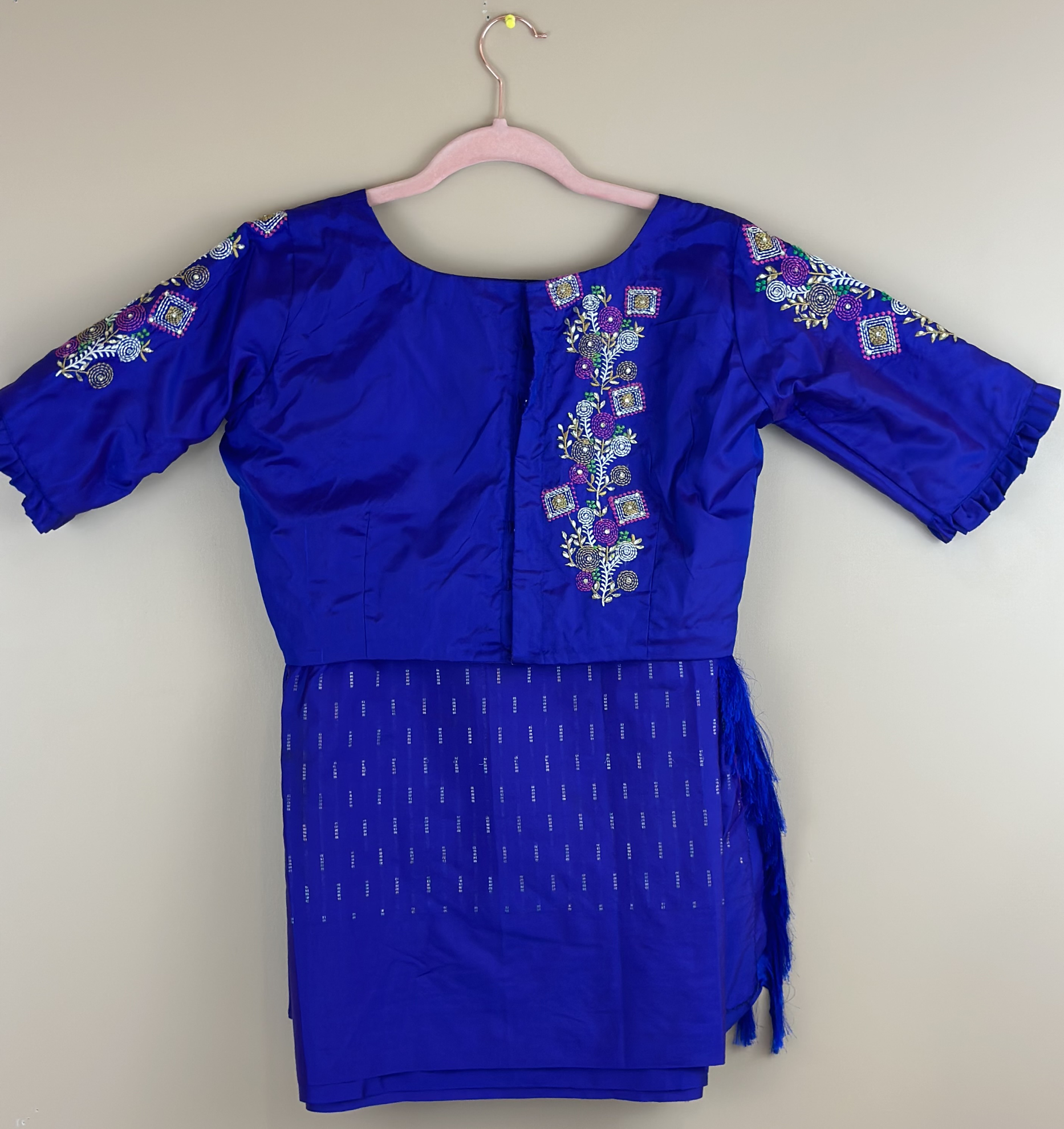 Blue Premium Pure Cotton Saree main image 0