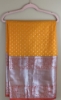 Picture of New Mango yellow semi pattu saree with machine work blouse