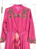 Picture of Designer Jacket style high low gown in Pink