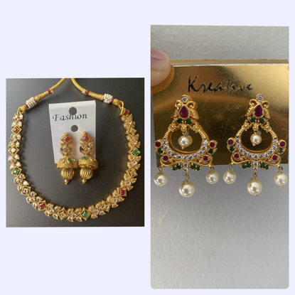 Picture of Beautiful Neckset and chandbali earrings combo