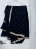 Picture of Indya Navy foil ruffled pre-stitched saree with blouse