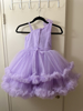Picture of Party wear baby frock in voilet color 2-3y