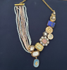 Picture of luxury premium semi precious labradorite beads and stones neckpiece
