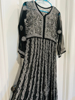 Picture of New Black chikankari kurti with allover jal work and colour full summer pop up dress