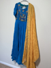 Picture of Blue long  dress with yellow dupatta
