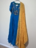 Picture of Blue long  dress with yellow dupatta