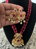 Picture of Ruby beads mala in gold finish