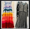 Picture of New Black chikankari kurti with allover jal work and colour full summer pop up dress