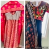 Picture of 2 Set- Peach benaras and black gold lehengas (details in description)