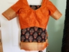 Picture of kalamkari prints fancy big border  saree in black and mustard yellow