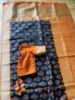 Picture of kalamkari prints fancy big border  saree in black and mustard yellow