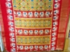 Picture of New Mustard yellow and red saree with paired ready made blouse
