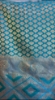 Picture of Blue pattu saree with maggam work designer blouse