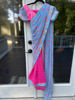 Picture of Floral georgette saree with puff sleeve blouse
