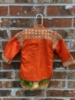 Picture of Orange maggam work kurta set 6-12M