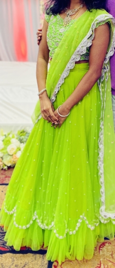 Picture of Designer maggam work lehenga