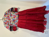 Picture of crushed frock with detachable jacket 4-6y