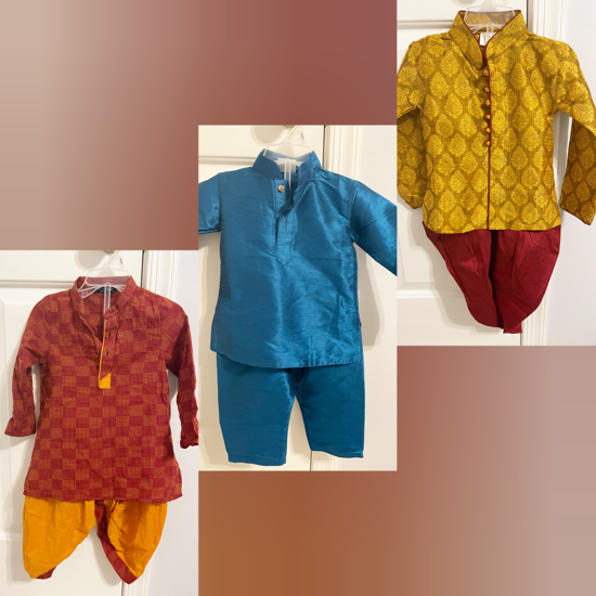 Picture of Baby boy pajamas and dhoti sets combo 6-12M