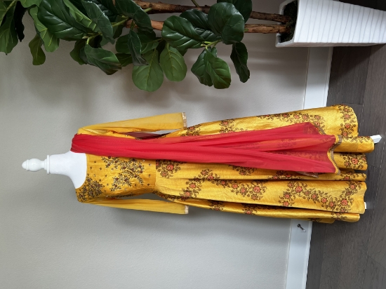 Picture of NEW* Rithika Floral Anarkali in bright yellow