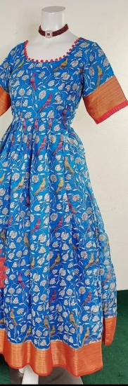 Picture of Blue kalamkari frock