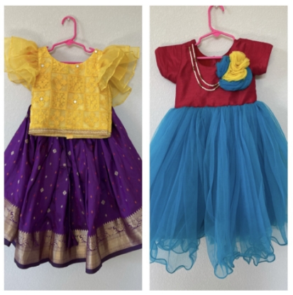 Picture of Combo : Kids lehanga and frock 1-2y