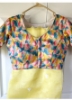 Picture of Haldi wear yellow and white sarees combo