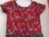 Picture of Raw silk long frock with embroidery yoke