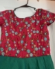 Picture of Raw silk long frock with embroidery yoke
