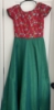 Picture of Raw silk long frock with embroidery yoke