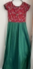 Picture of Raw silk long frock with embroidery yoke