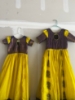 Picture of mom(S) and daughter(8-9y)long frocks