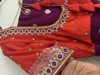 Picture of Katan banarasi saree with maggam work blouse