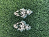 Picture of Kundan earrings with pumpkin beads