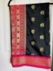 Picture of New Black and pink classic silk paithani saree with Black and pink matching blousE