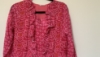 Picture of Hot pink with Bandhini print chinon dress