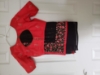 Picture of Red and black sequin saree
